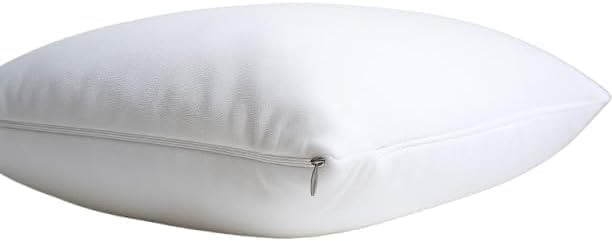Gorayoo Bedding Pillow Protectors with Zipper Set of 2 | 100% Waterproof Pure Cotton Ultra Soft Pillow Cotton Terry Covers | Pillowcase Protects, Dust & Dirt Pillows Protector | (White)