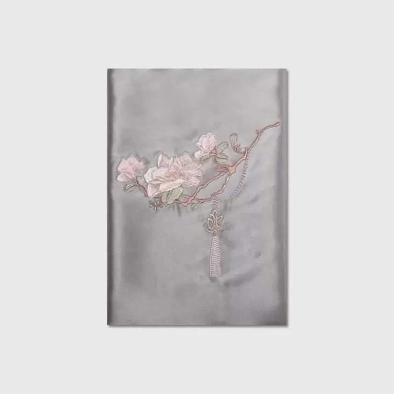 HBJWOV 22mm Real Silk Pillowcase Embroidery Chinese Pillow Cover Towel