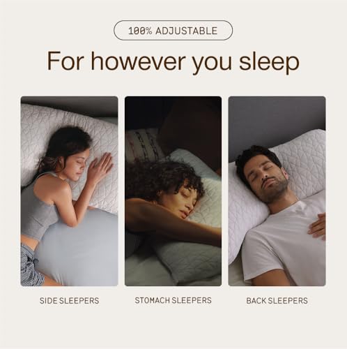 Coop 2 Original Adjustable Memory Foam Pillows & 2 Waterproof Pillow Protectors – Queen | Breathable Covers, CertiPUR-US