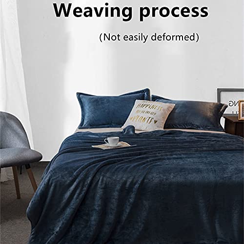 Solid Color Weighted Blanket Super Soft Bedspread On The Bed Office Air Conditioning (f 120x200cm) (zwart)