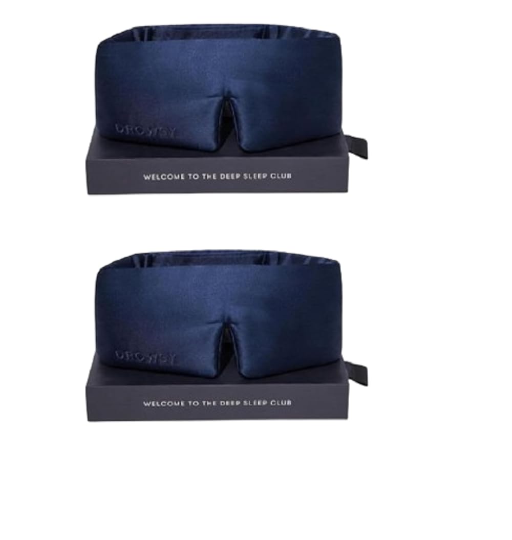 DROWSY Silk Sleep Mask. Face-Hugging, Padded Silk Cocoon for Luxury Sleep in Total Darkness.