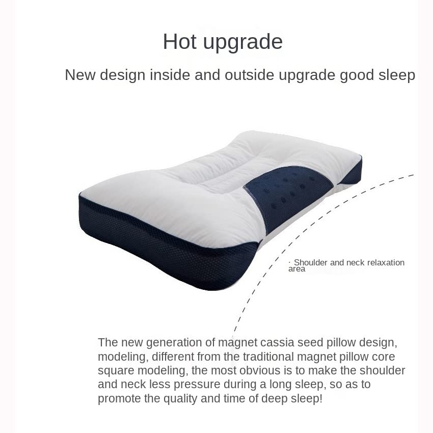 DUYHBAWRS Cotton Cassia Seed Pillow Protecting Cervical Spine Sleeping Pillow Cover Bedding