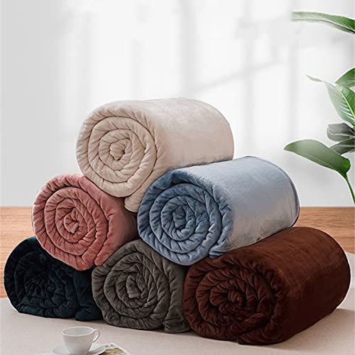 Solid Color Weighted Blanket Super Soft Bedspread On The Bed Office Air Conditioning (f 120x200cm) (zwart)