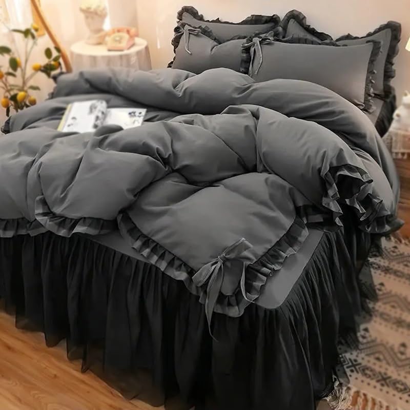 NRFJFOP 4 Pieces of Bedding Sheets Bedroom Comforter Set Pillowcase Queen Size