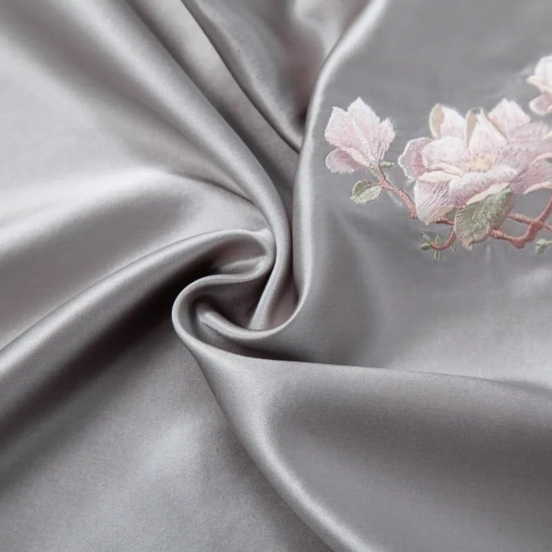 HBJWOV 22mm Real Silk Pillowcase Embroidery Chinese Pillow Cover Towel