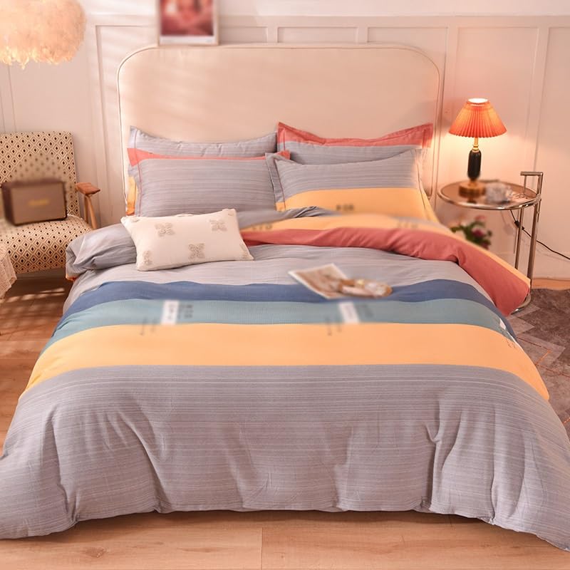NRFJFOP Thickened 4-piece Bed Sheet Cover Fall/Winter Bedding Set