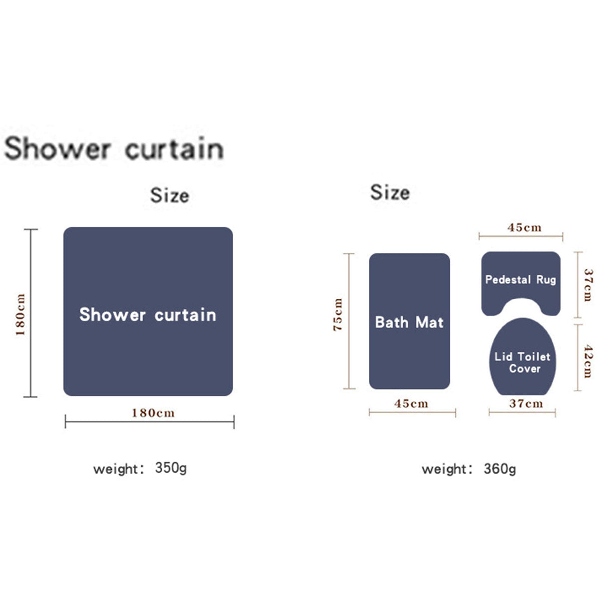 16 Pcs Shower Curtain Sets with Rugs Waterproof Fabric Bathroom Curtains Bath Rugs Toilet Mat Toilet Lid Rug with 12 Hooks Elephant Lion Tiger Bathroom Accessories 10 (12)