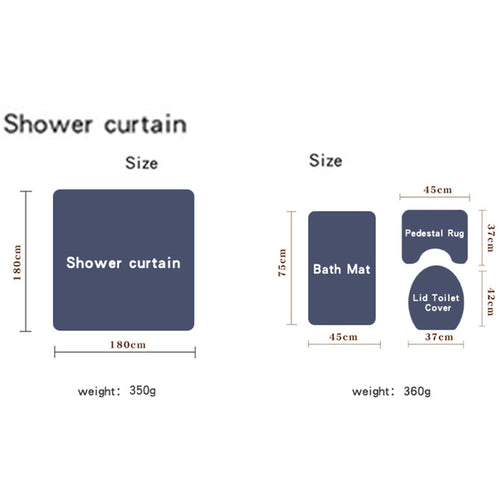 16 Pcs Shower Curtain Sets with Rugs Waterproof Fabric Bathroom Curtains Bath Rugs Toilet Mat Toilet Lid Rug with 12 Hooks Elephant Lion Tiger Bathroom Accessories 10 (12)
