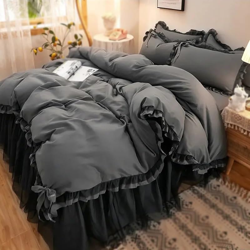 NRFJFOP 4 Pieces of Bedding Sheets Bedroom Comforter Set Pillowcase Queen Size