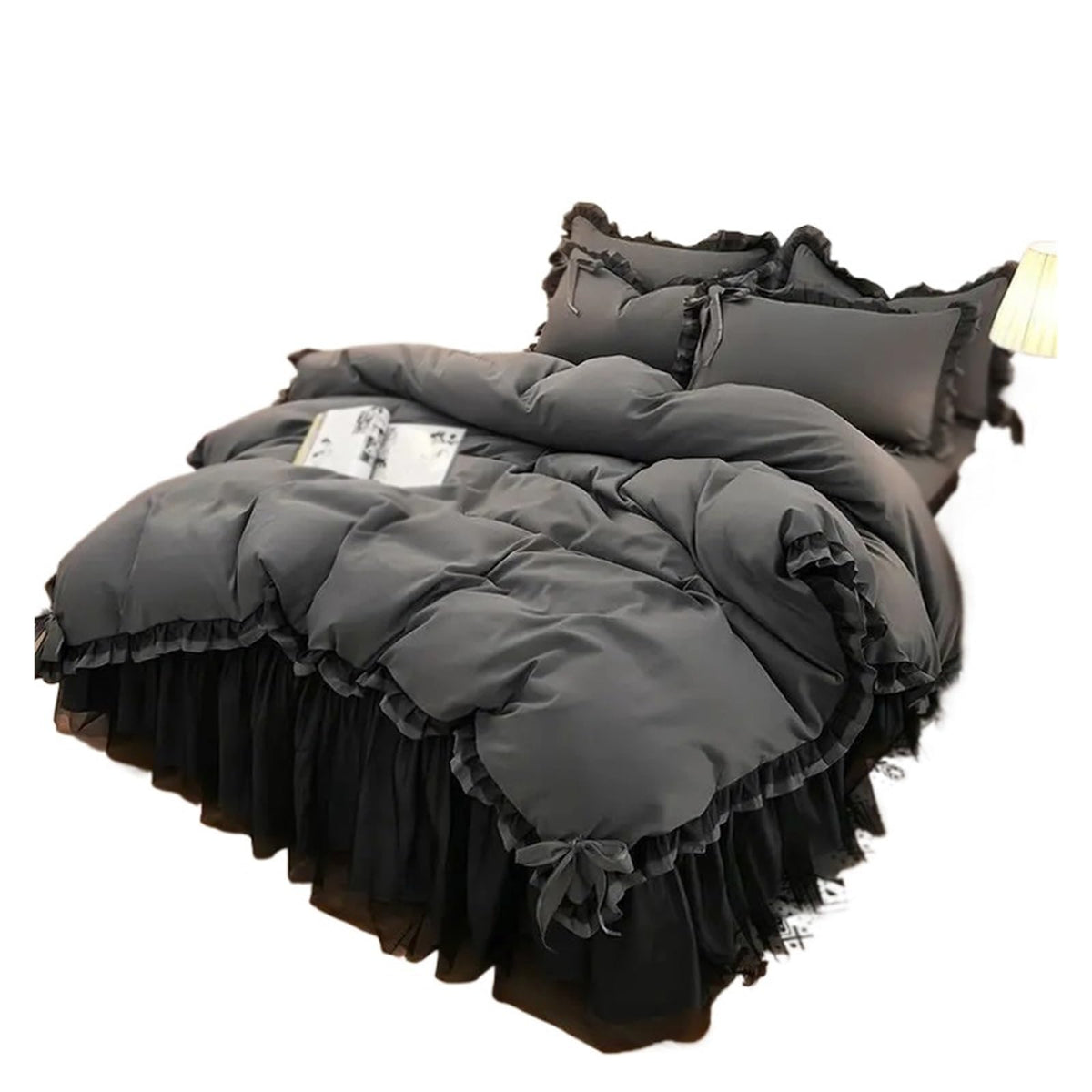 NRFJFOP 4 Pieces of Bedding Sheets Bedroom Comforter Set Pillowcase Queen Size