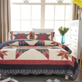 YUSIWOAL Cotton Quilt Set 3PCS Bedspread on The Bed Handmade Patchwork Bed Cover King Size Summer Coverlet Bed Four Pieces Set