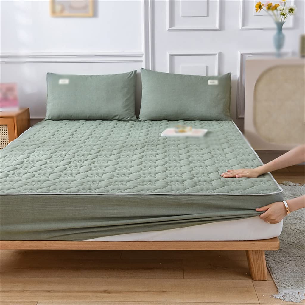 GESJKR Cotton Clip Bed Hat Single Piece Thickened All-Inclusive Mattress Cover Fixed Protective
