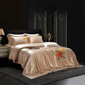25MM Mulberry Silk Embroidered Reversible Duvet Cover Set