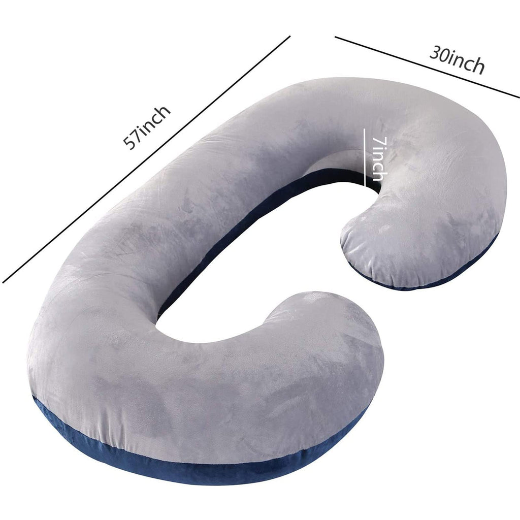 Maternity Pillow C-Type Full Body Pillow and Maternity Support Back Buttocks Legs and Abdomen Detachable