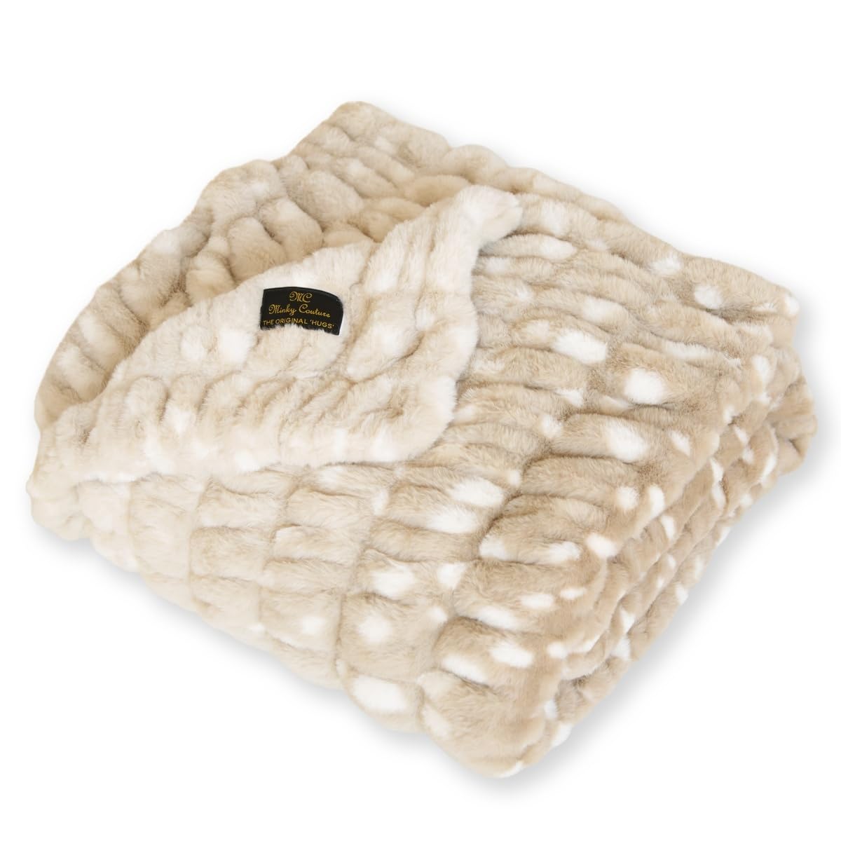 Minky Couture Hugs Blanket - Extra Plush Blanket for Premium Gifting - Stretchy Bubbled Cozy Throw - Silky Smooth - Durable & Machine-Washable - Travel-Friendly.