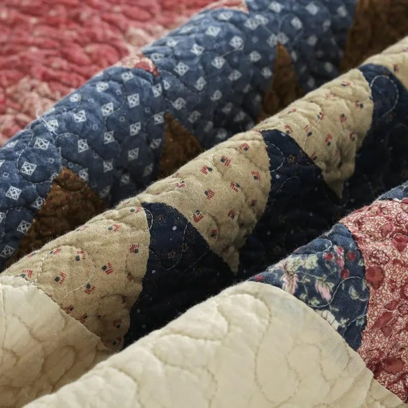 YUSIWOAL Cotton Quilt Set 3PCS Bedspread on The Bed Handmade Patchwork Bed Cover King Size Summer Coverlet Bed Four Pieces Set