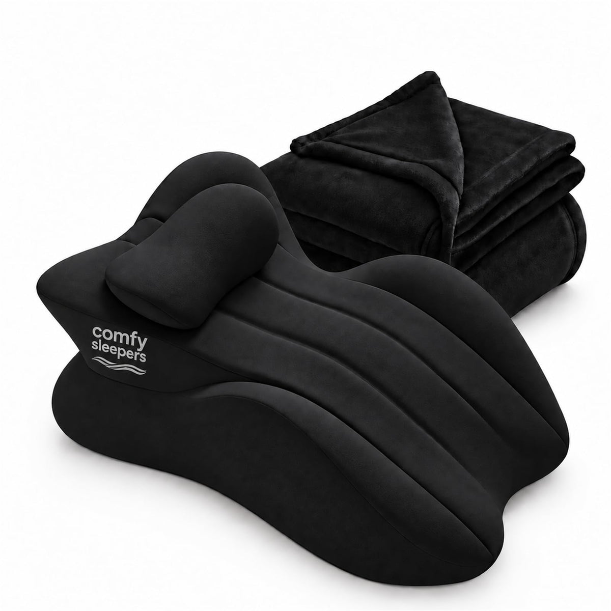 forenia inflatable Comfy Sleepers Pillow, Ergonomic Wedge Support Cushion with High Density Foam Design, Comfortable Positioning Pillow for Bedroom Use, Soft Cover for Home Relaxation