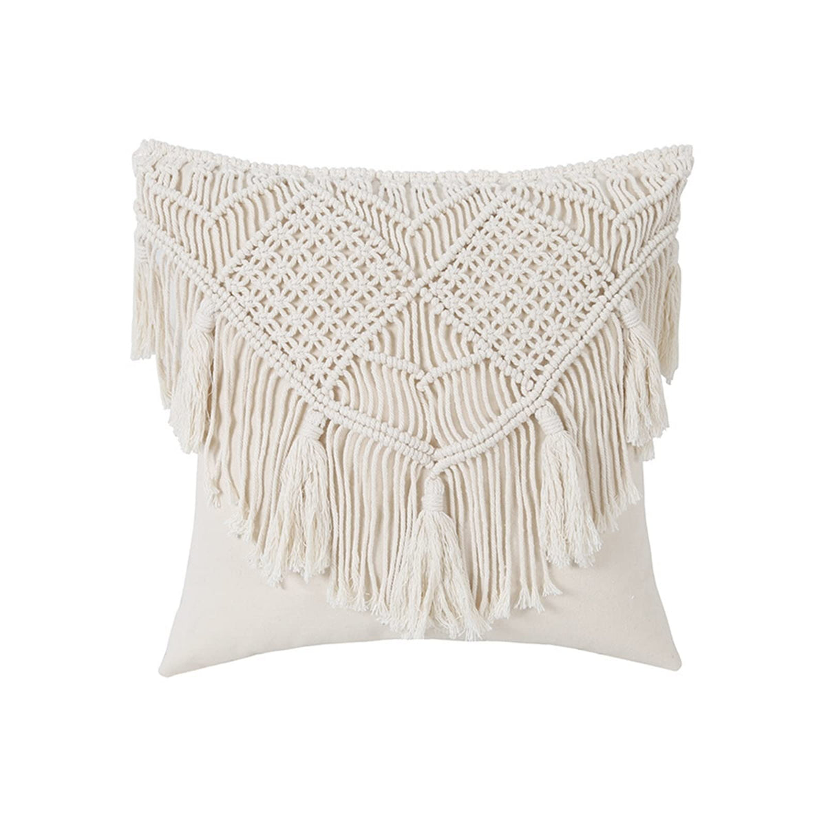 HBJWOV Cotton Rope Hand Woven Pillow Case Knot Cushion Cover Waist Pillowcase