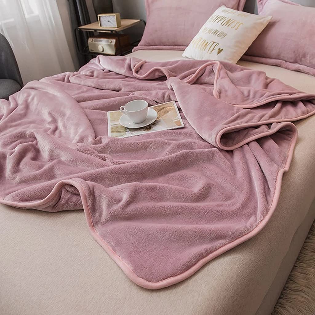 Solid Color Weighted Blanket Super Soft Bedspread On The Bed Office Air Conditioning (f 120x200cm) (zwart)