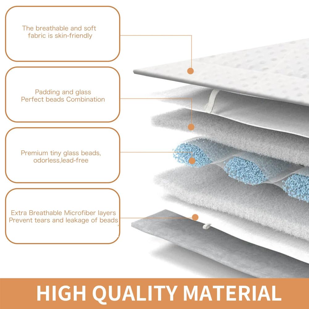 HGTRH Weighted Blanket with Plush, Single Double Heavy Blanket with Premium Glass Bead All-Season Even Weight Distribution Therapy Blanket A/B Double Side