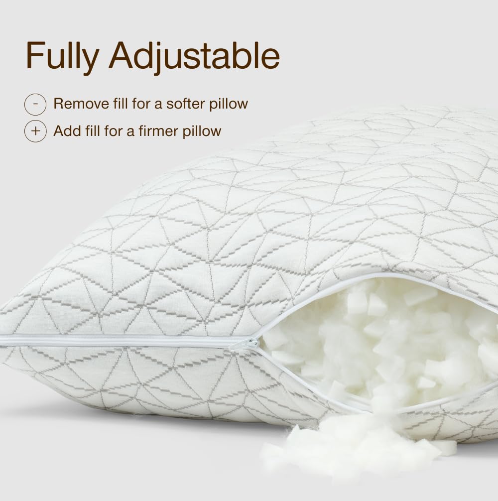 Coop Home Goods Body and Maternity Pillow Adjustable Full Body Pillows for Sleeping, Soft Zippered Washable Cover - Neck & Knee Full Support for Side Sleepers, Long Body Pillow for Pregnancy