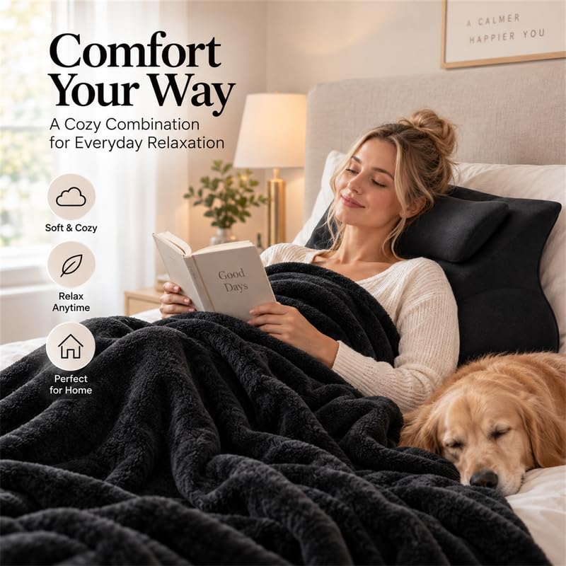 forenia inflatable Comfy Sleepers Pillow, Ergonomic Wedge Support Cushion with High Density Foam Design, Comfortable Positioning Pillow for Bedroom Use, Soft Cover for Home Relaxation