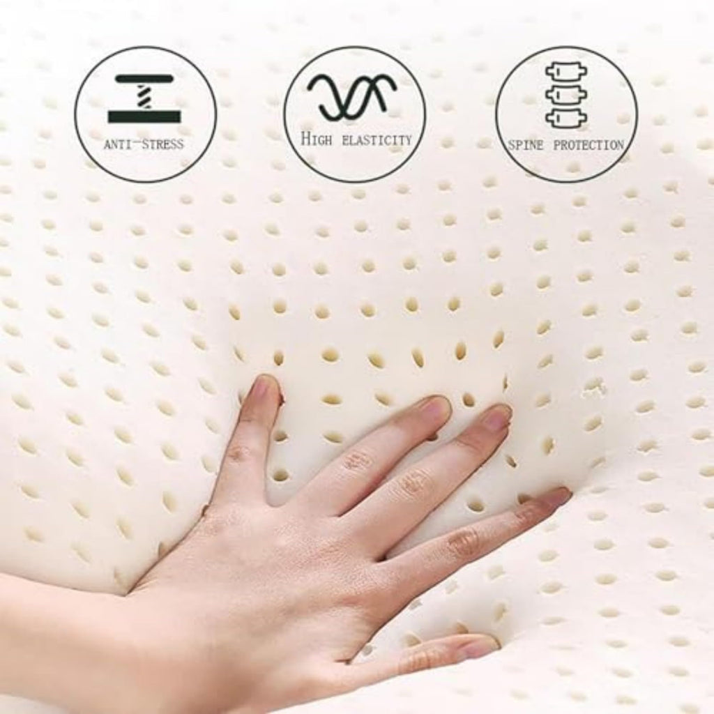 Long Lasting Durable Natural Latex Mattress Topper, High Breathability Comfort Pressure Relief Bed Pad for Back Pain Relief, Premium Alternative to Memory Foam Mattress