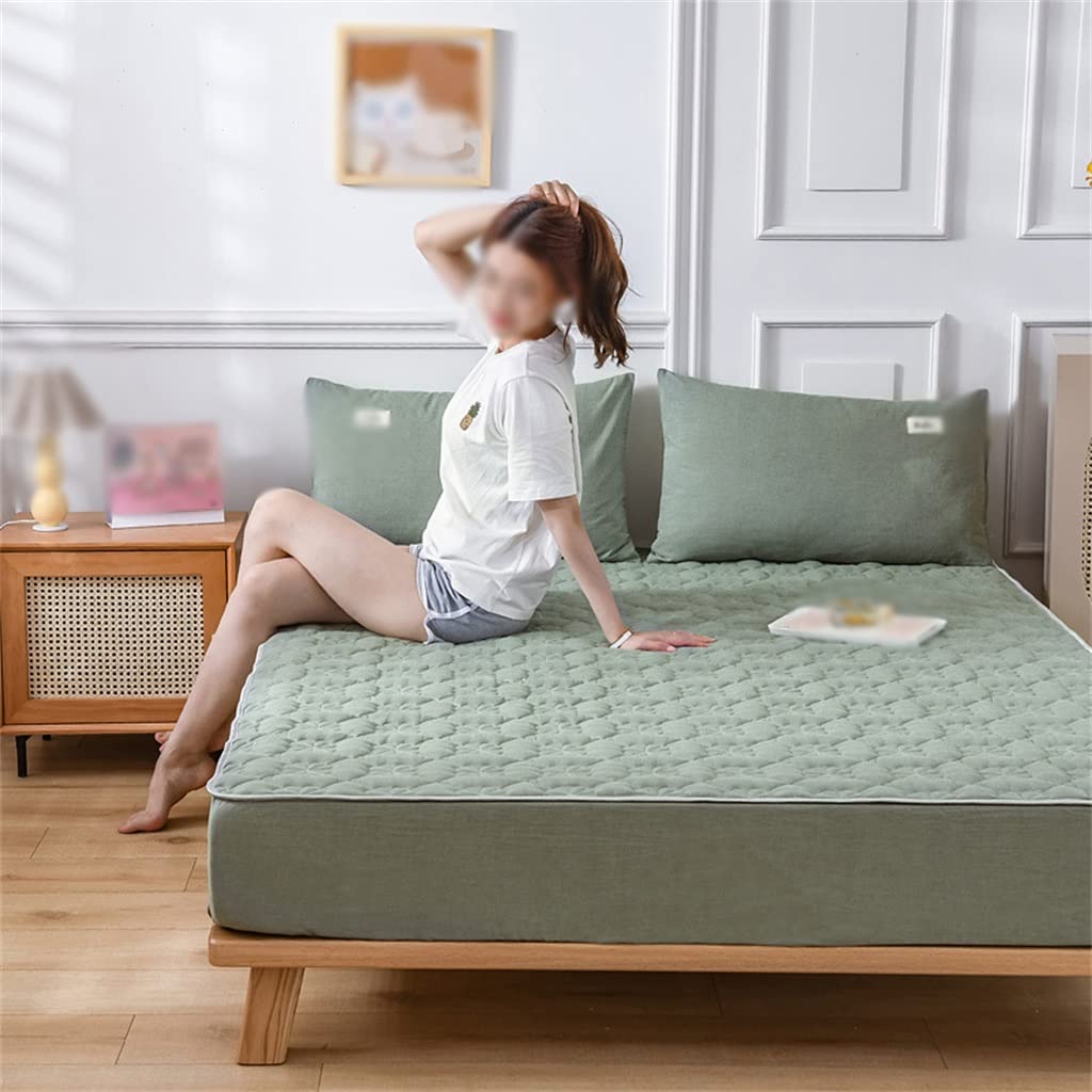 GESJKR Cotton Clip Bed Hat Single Piece Thickened All-Inclusive Mattress Cover Fixed Protective