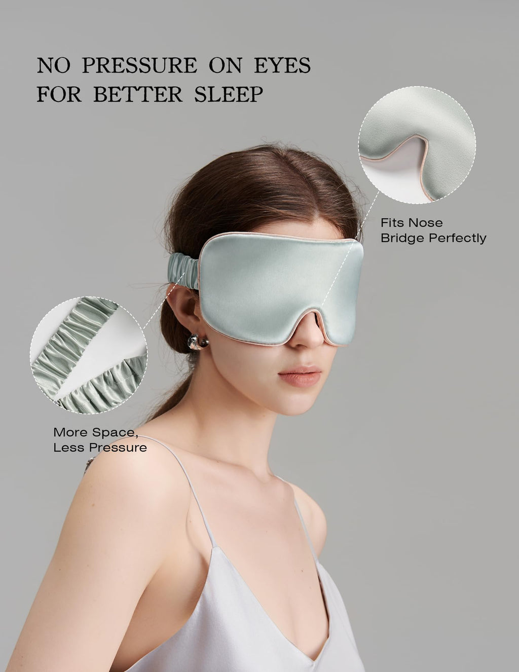 ZHE JIN Luxurious Silk Sleep Eye Mask, 100% Mulberry Silk
