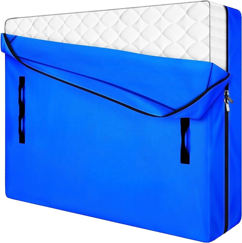 CARTMAN Mattress Bags for Moving Reusable Heavy Duty Tarp Mattress Storage Bag with Handles Strong Zipper Closure Mattress Moving Bag Extra Thick Mattress Cover for House Moving Travel