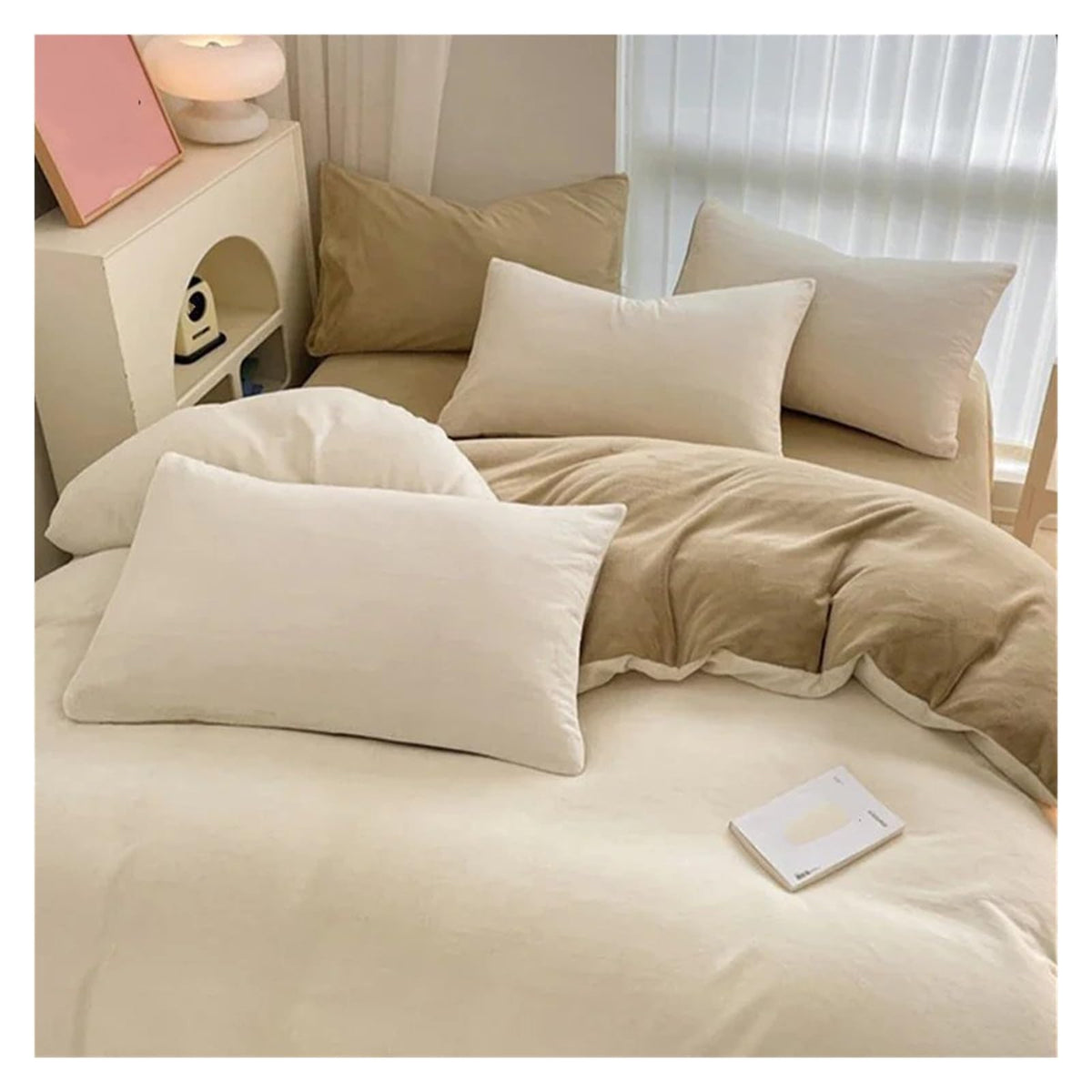 Winter Bedding Sets Winter Warm Coral Velvet Comforter Sets Sheets Double Queen Comforter Sets Sheets Pillowcases (B 220cmx240cm 4pcs)