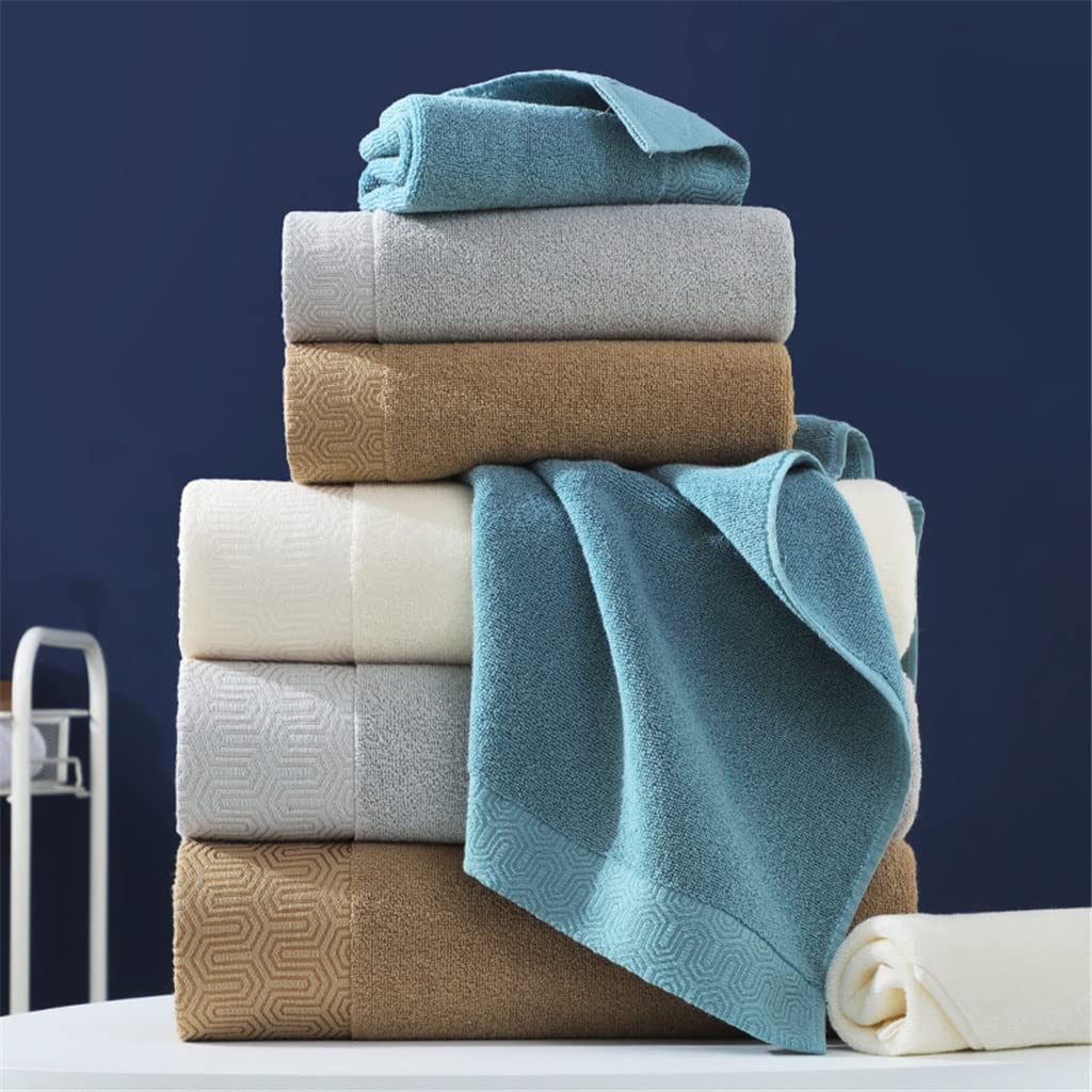 TYUHDUYUR Solid Color Bath Towel Set,1 Large Bath Towels,1 Hand Towels 1 Face Towels, Soft Absorbent Bathroom Towels