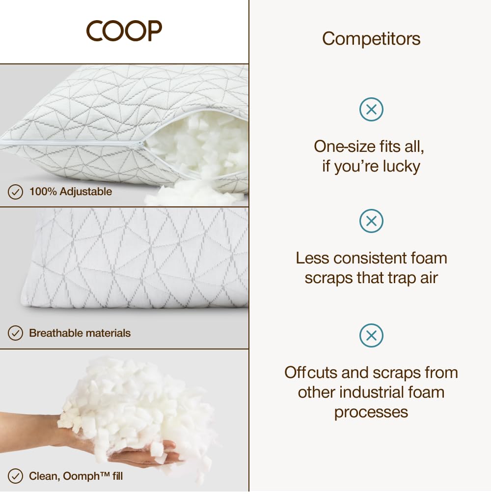 Coop Home Goods Body and Maternity Pillow Adjustable Full Body Pillows for Sleeping, Soft Zippered Washable Cover - Neck & Knee Full Support for Side Sleepers, Long Body Pillow for Pregnancy