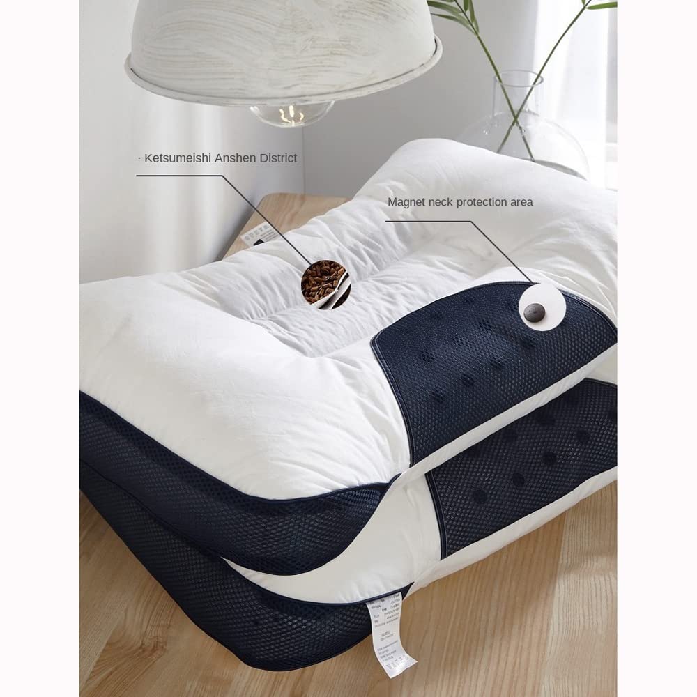 DUYHBAWRS Cotton Cassia Seed Pillow Protecting Cervical Spine Sleeping Pillow Cover Bedding
