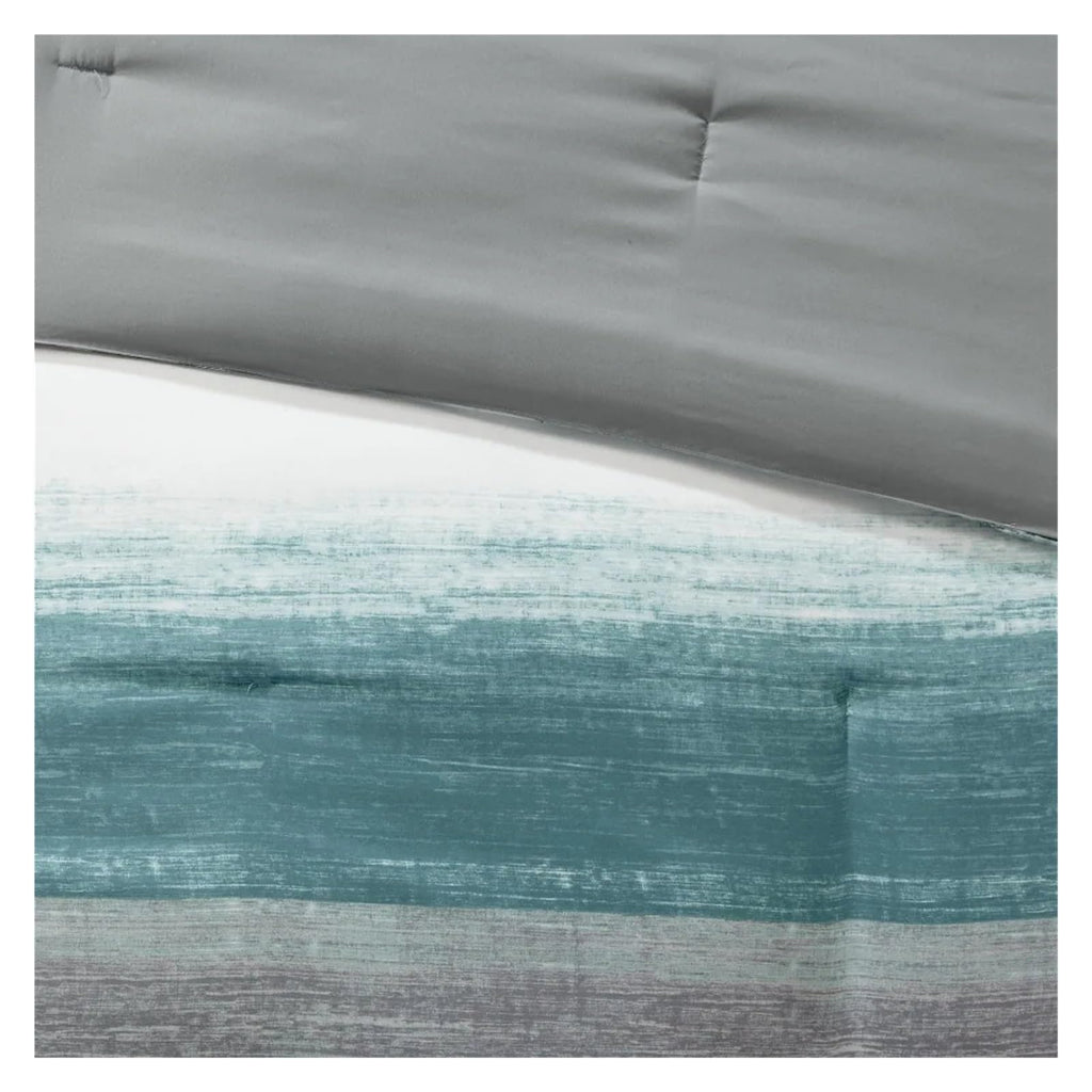 Blue Queen Bed-in-a-Bag Comforter & Cotton Sheet Set