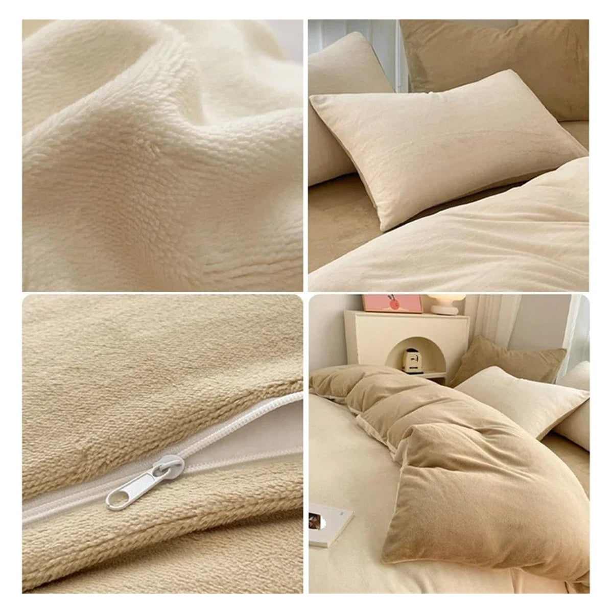 Winter Bedding Sets Winter Warm Coral Velvet Comforter Sets Sheets Double Queen Comforter Sets Sheets Pillowcases (B 220cmx240cm 4pcs)