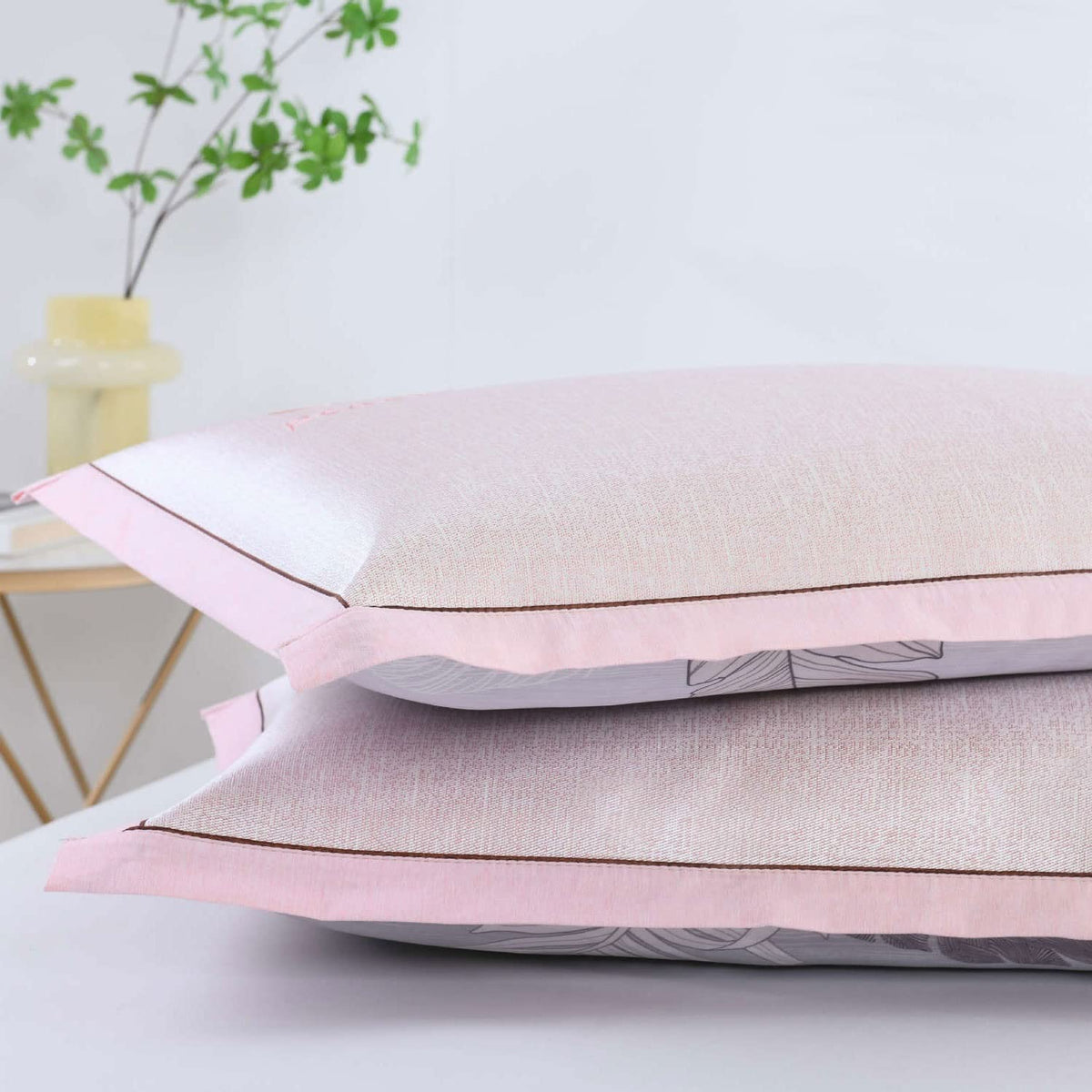 HBJWOV Chinese Embroidery Cool ice Silk Regular Pillowcase