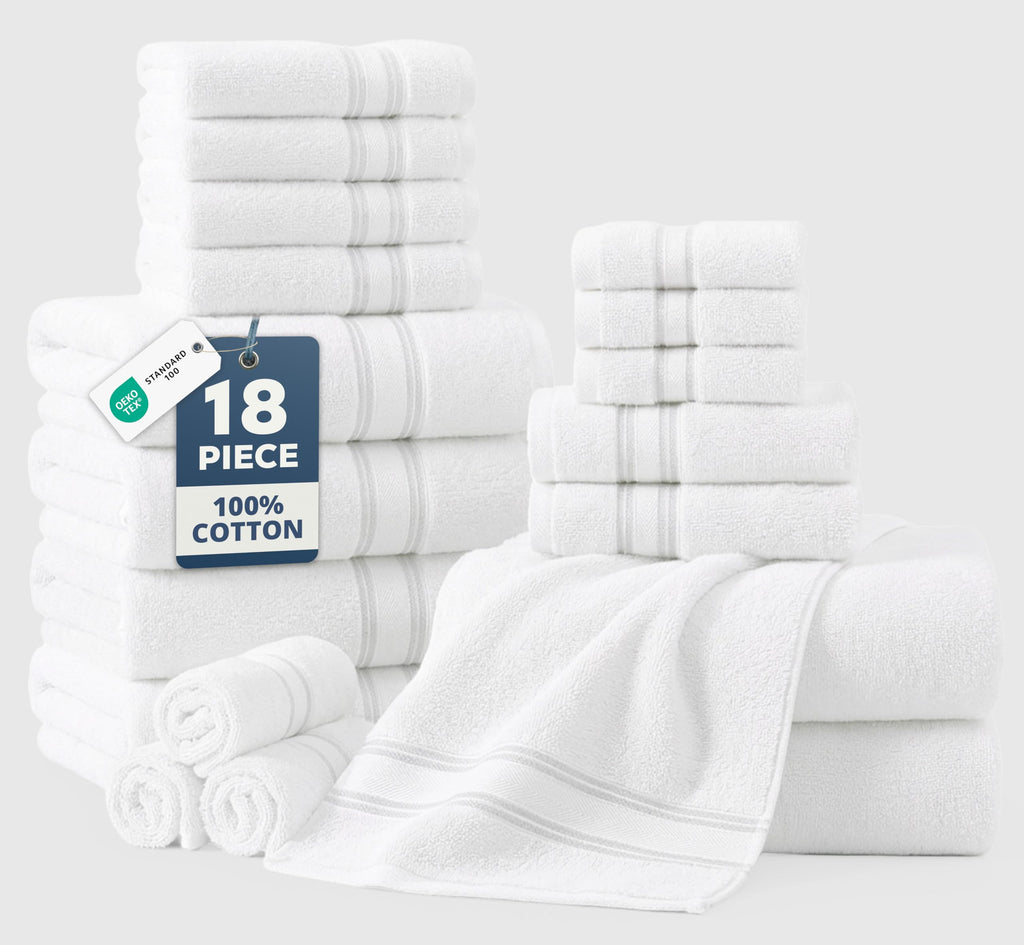 LANE LINEN 100% Cotton Zero Twist Towel Collection - Bath Towels, Bath Sheets & Towel Sets