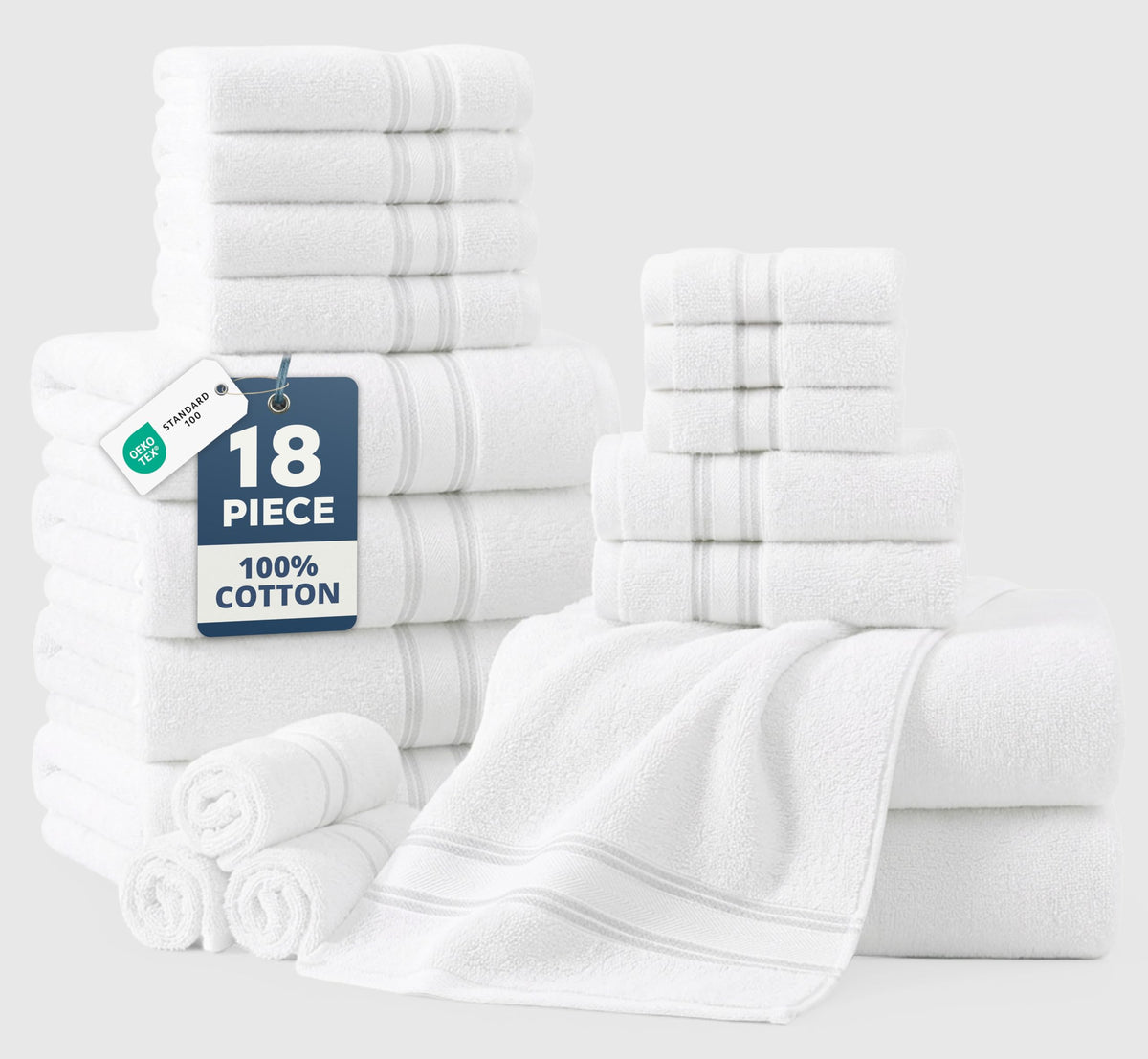 LANE LINEN 100% Cotton Zero Twist Towel Collection - Bath Towels, Bath Sheets & Towel Sets
