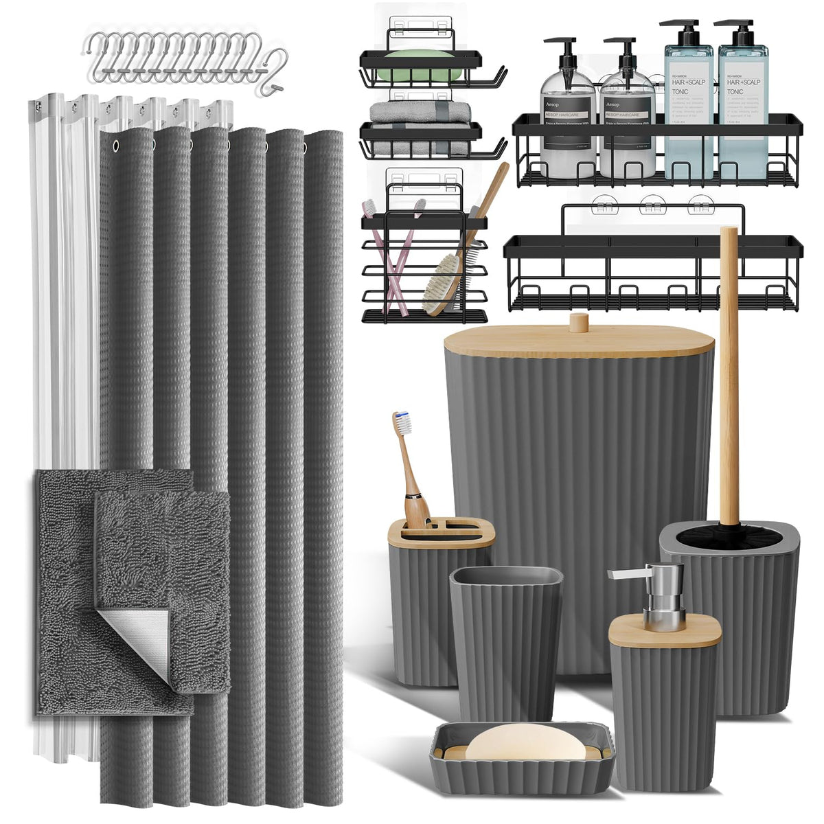 Clara Clark Bathroom Accessories Set