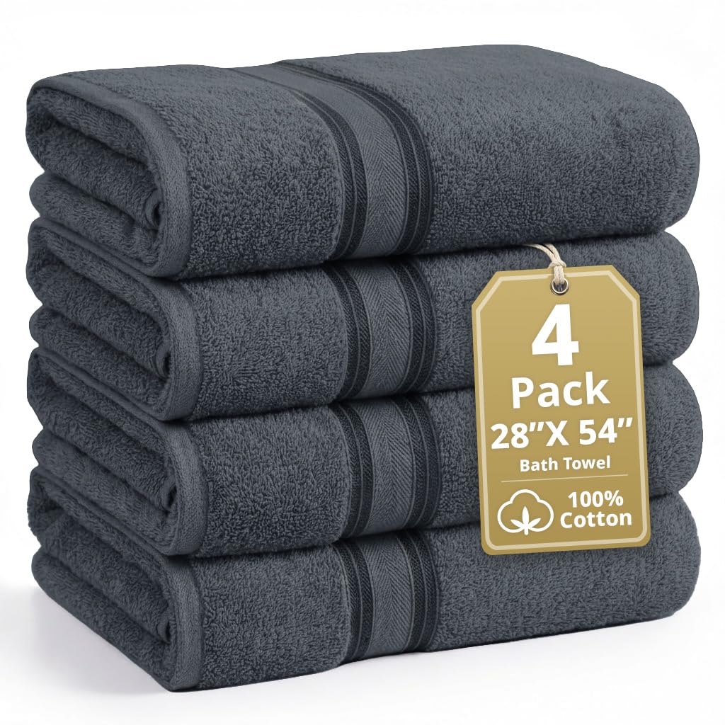 LANE LINEN 100% Cotton Zero Twist Towel Collection - Bath Towels, Bath Sheets & Towel Sets