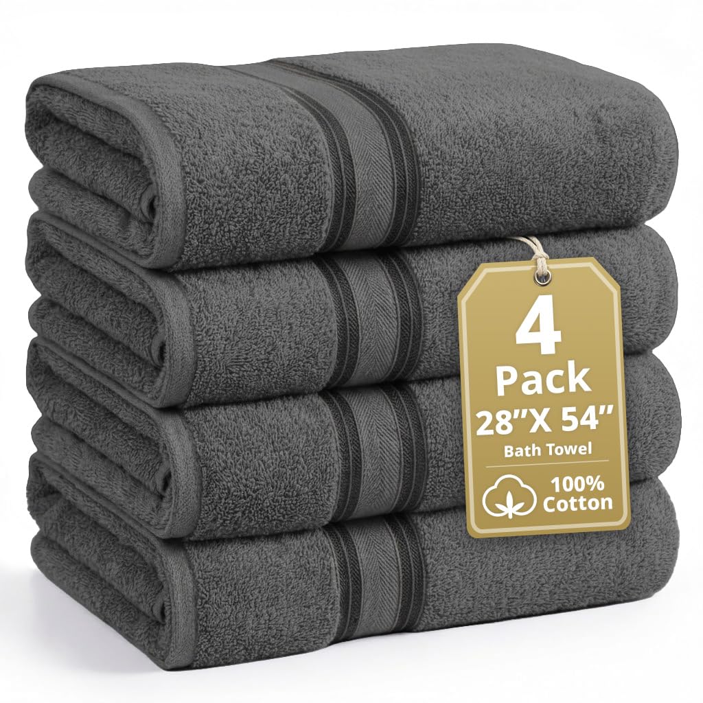 LANE LINEN 100% Cotton Zero Twist Towel Collection - Bath Towels, Bath Sheets & Towel Sets