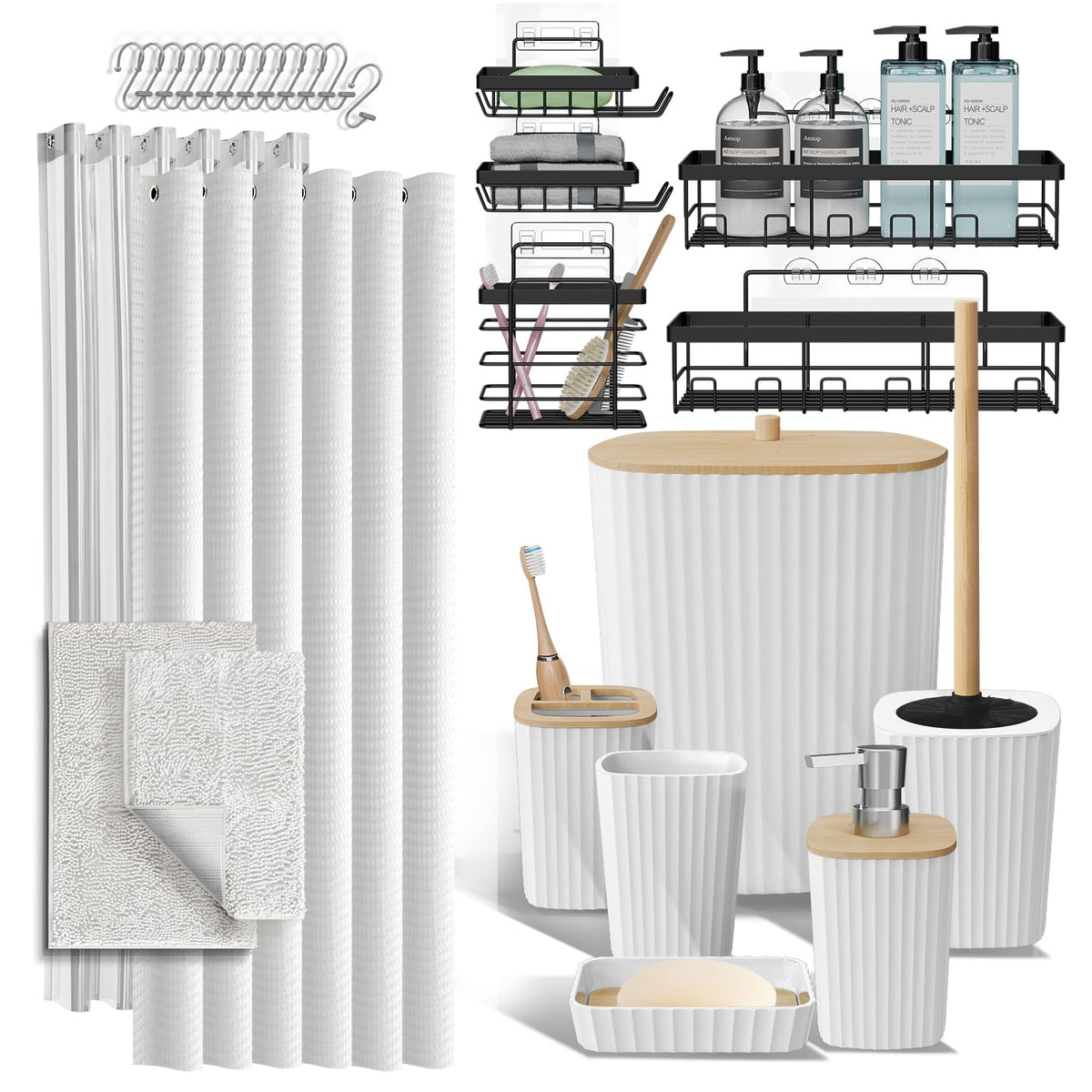 Clara Clark Bathroom Accessories Set