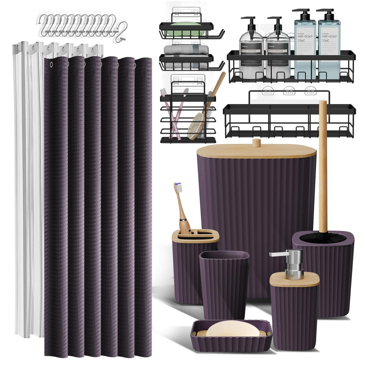 Clara Clark Bathroom Accessories Set
