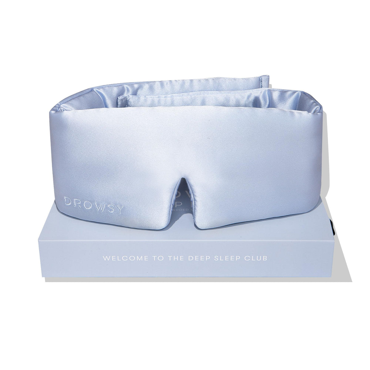 DROWSY Silk Sleep Mask. Face-Hugging, Padded Silk Cocoon for Luxury Sleep in Total Darkness.
