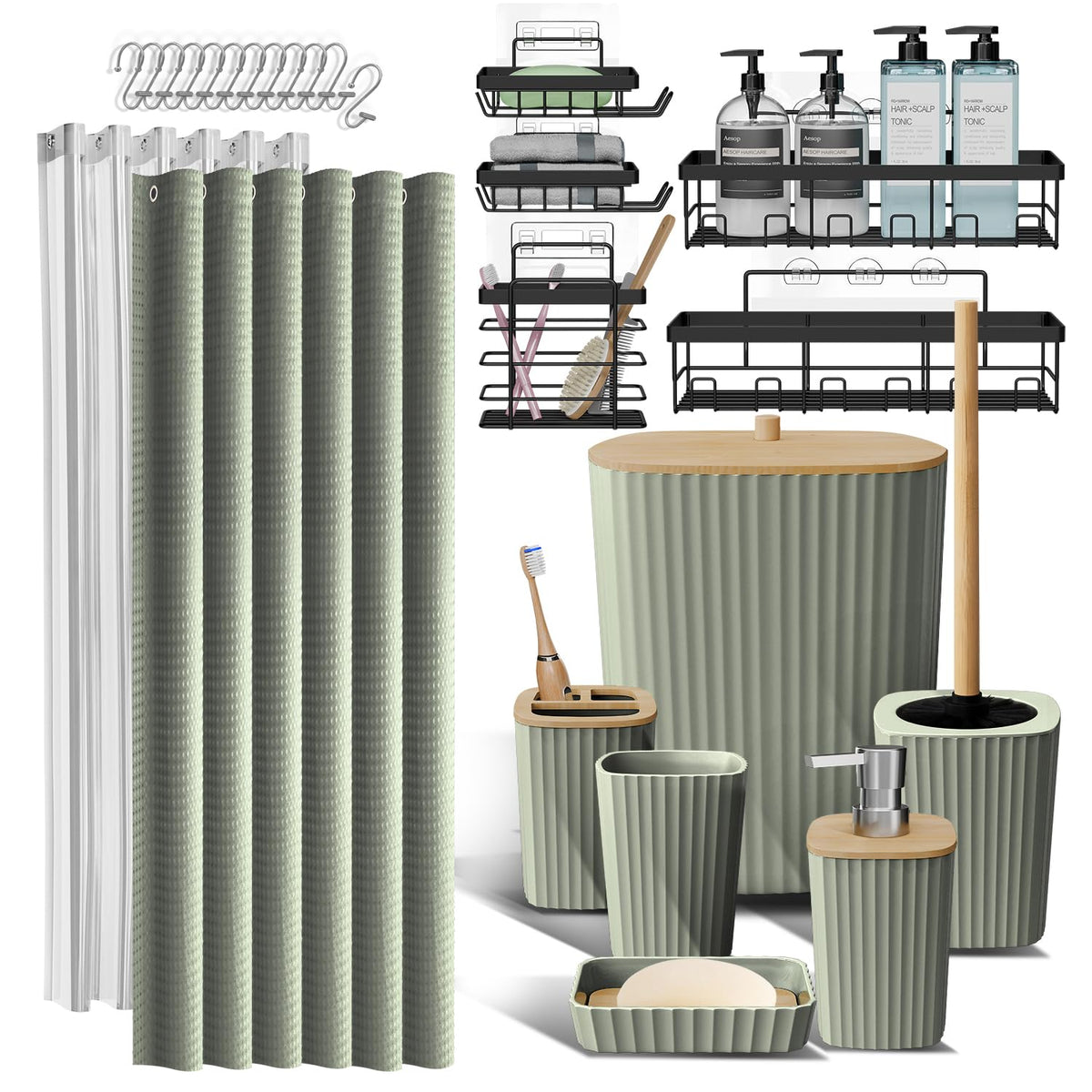 Clara Clark Bathroom Accessories Set