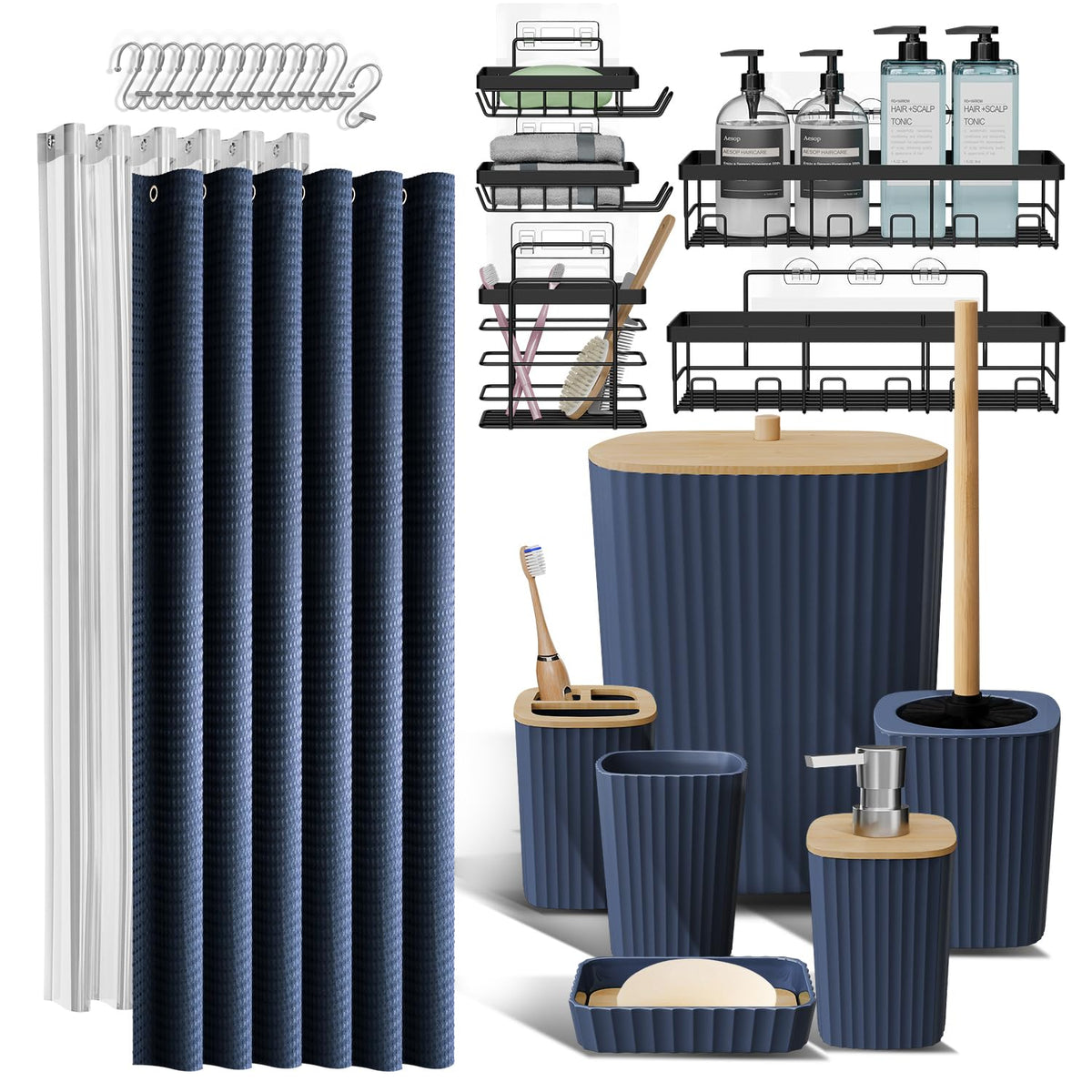 Clara Clark Bathroom Accessories Set