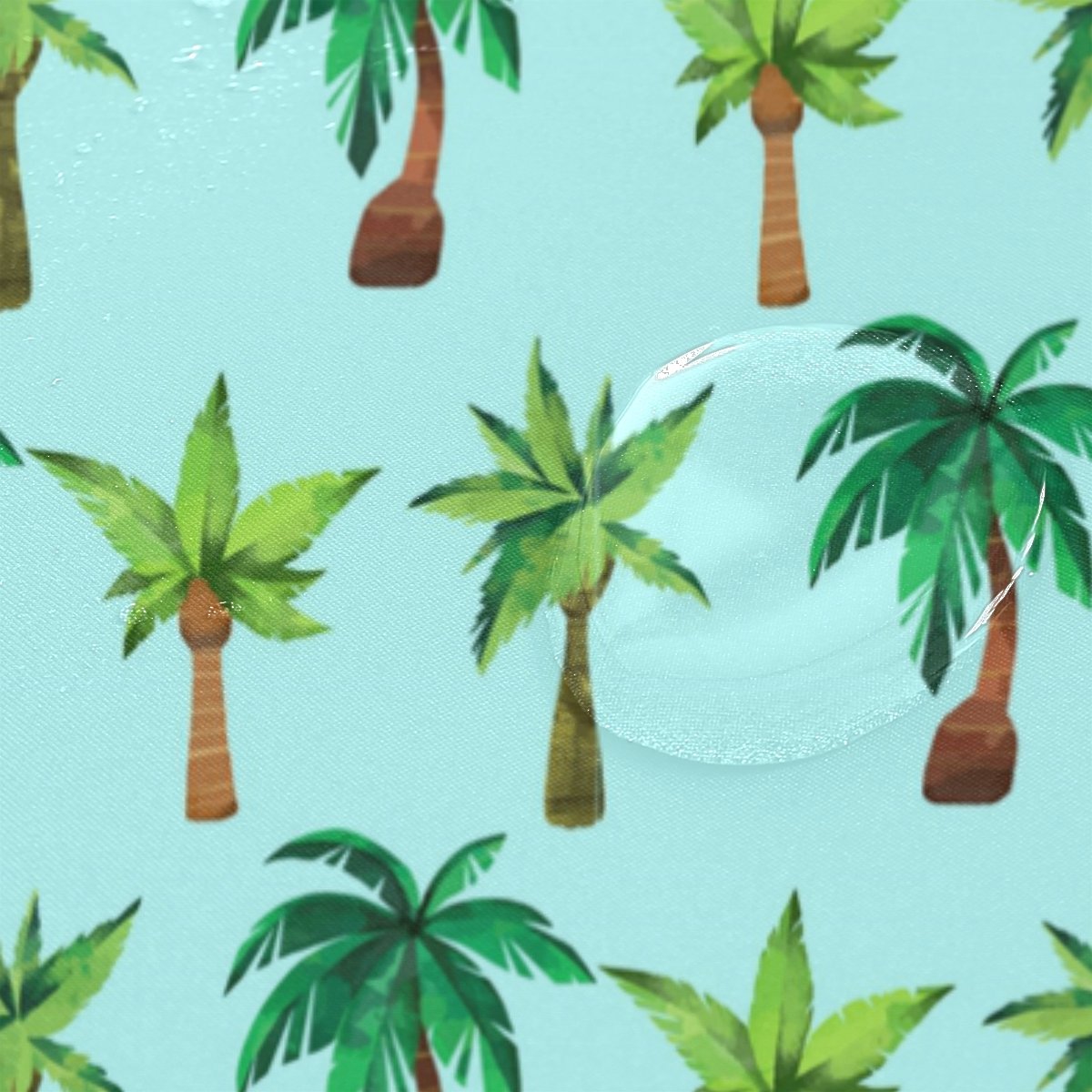My Little Nest Waterproof Shower Curtain for Bathroom Watercolor Palm Tree Polyester Fabric Bath Stall Curtain with Free Hooks 66x72''
