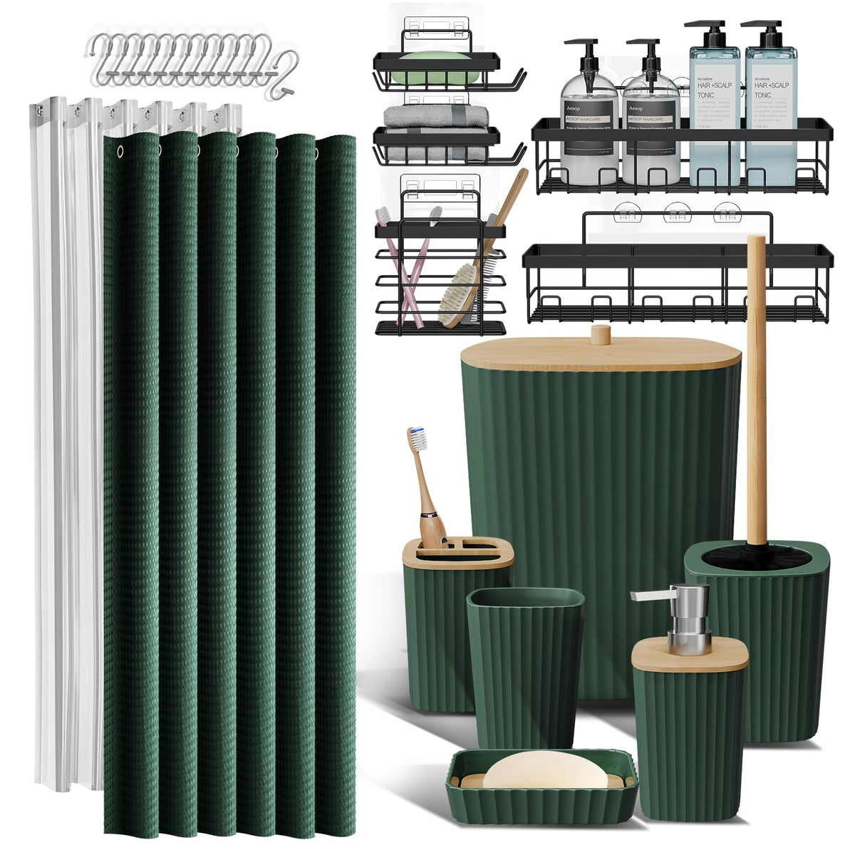 Clara Clark Bathroom Accessories Set