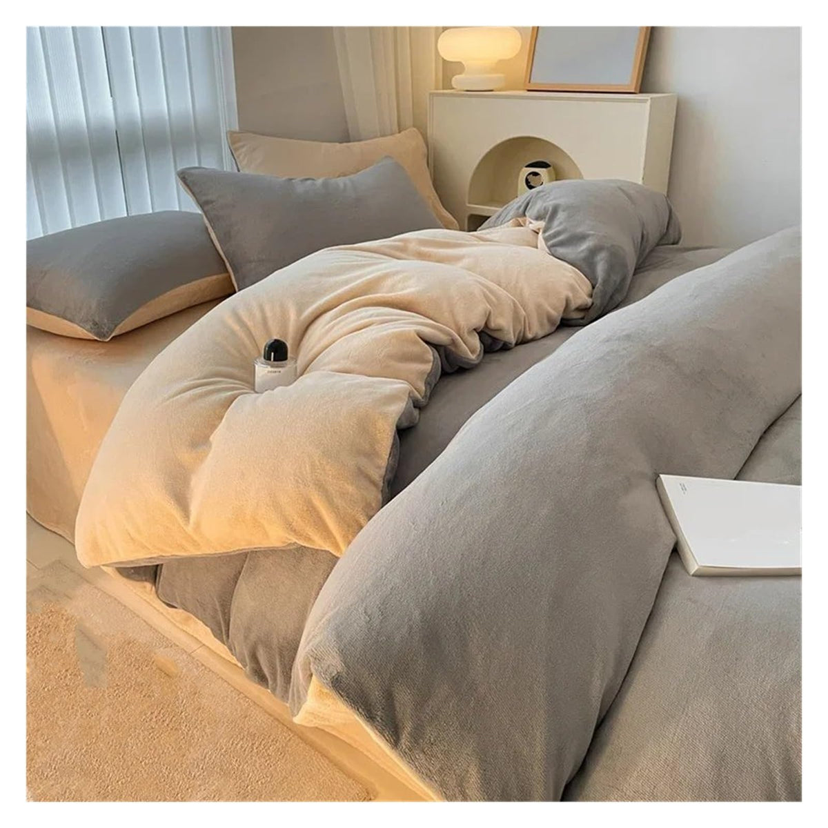 Winter Bedding Sets Winter Warm Coral Velvet Comforter Sets Sheets Double Queen Comforter Sets Sheets Pillowcases (B 220cmx240cm 4pcs)